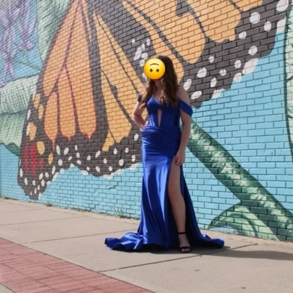 Sherri Hill Royal Blue Prom Dress From Royal We - Picture 3 of 6